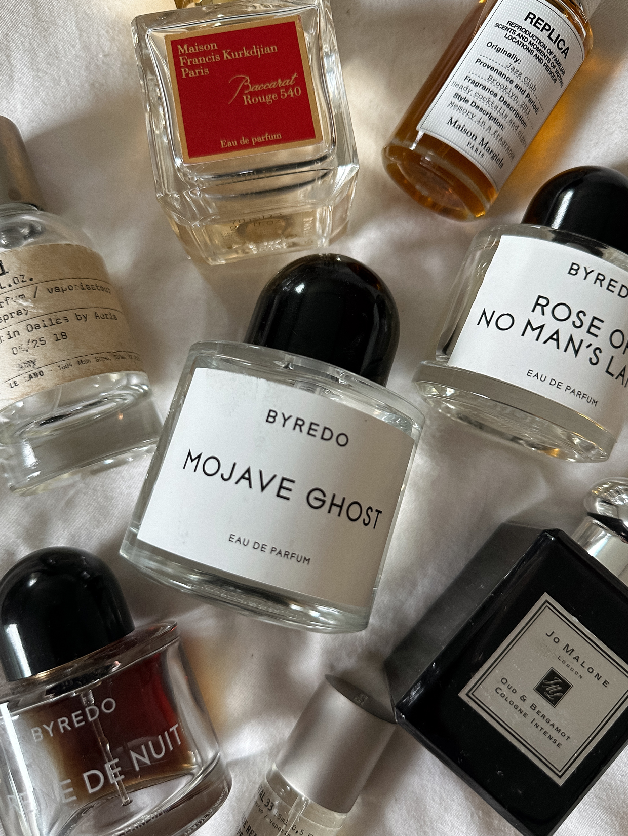 A considered collection of perfume bottles