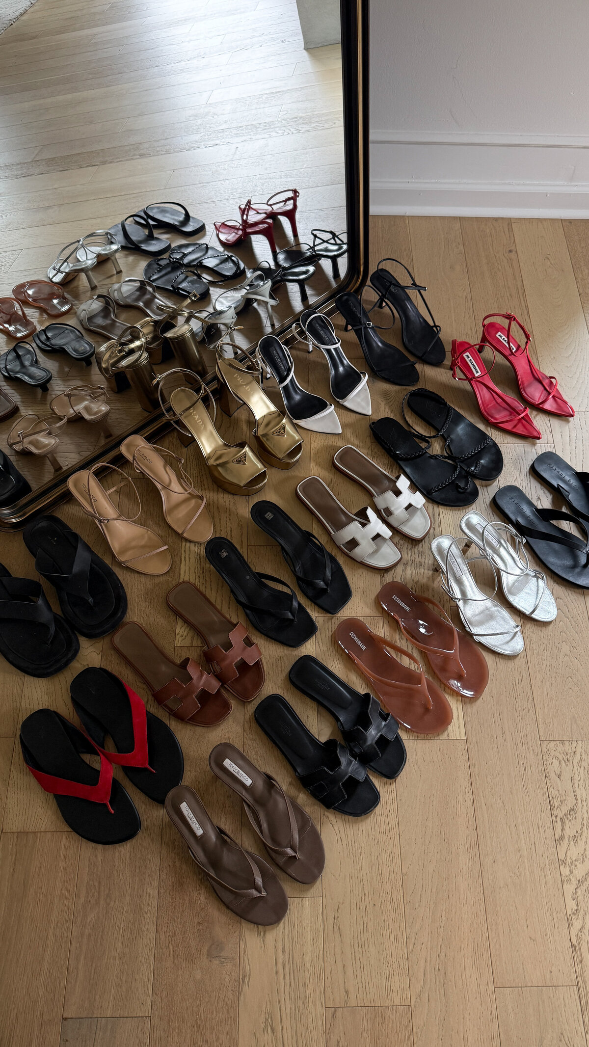 Summer sandals styled with a simple outfit