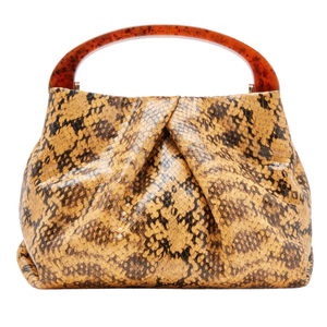Snakeskin Top-Handle Bag