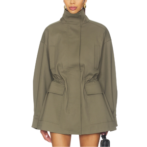 Olive Drawstring Jacket