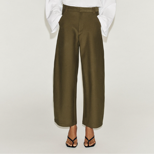Olive Cropped Trousers