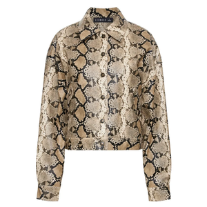 Snakeskin Cropped Jacket
